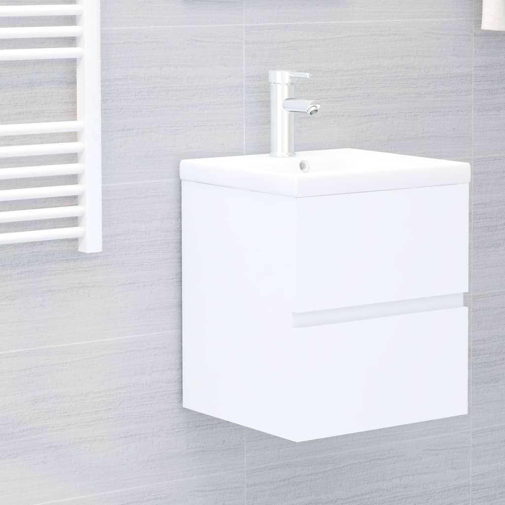 Sink Cabinet With Built-In Basin And Faucet