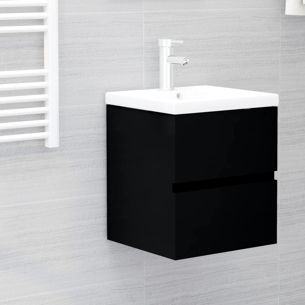 Sink Cabinet With Built-In Basin And Faucet