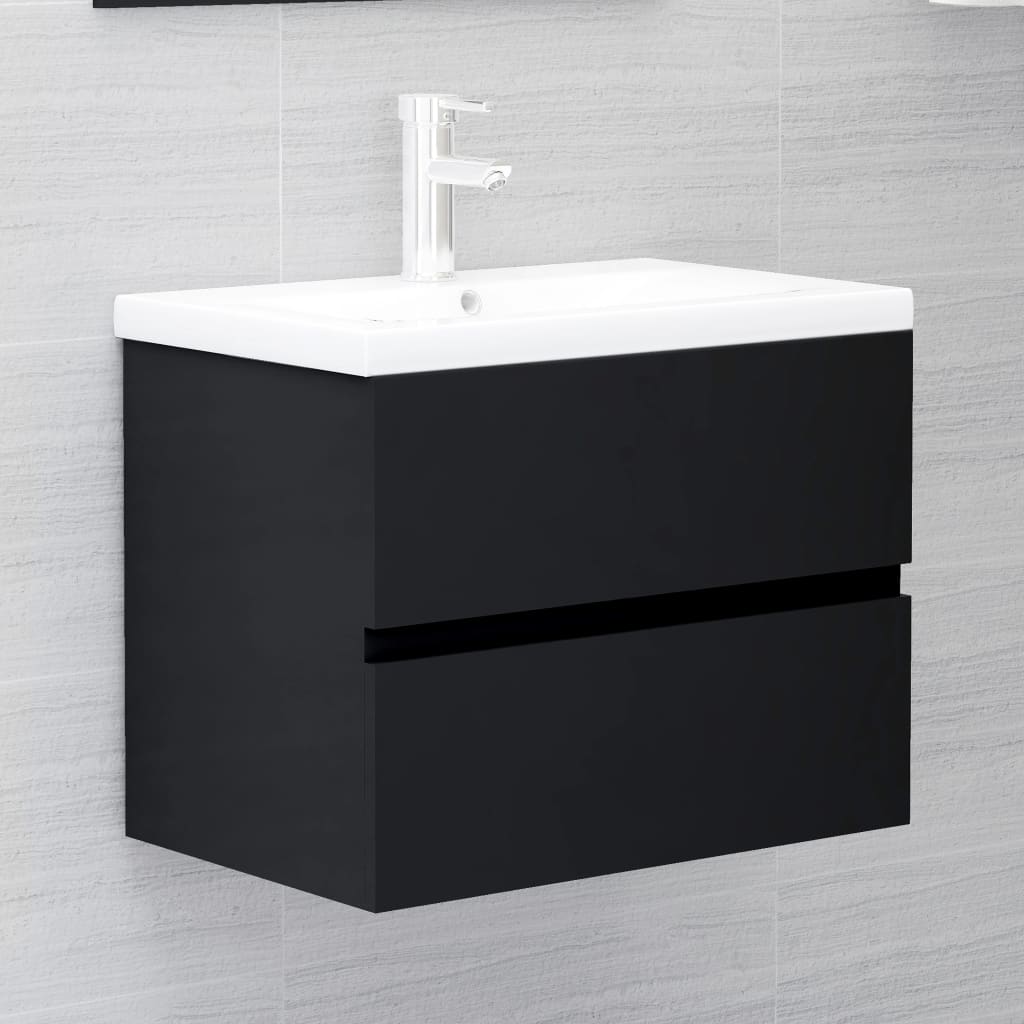 Sink Cabinet With Built-In Basin And Faucet