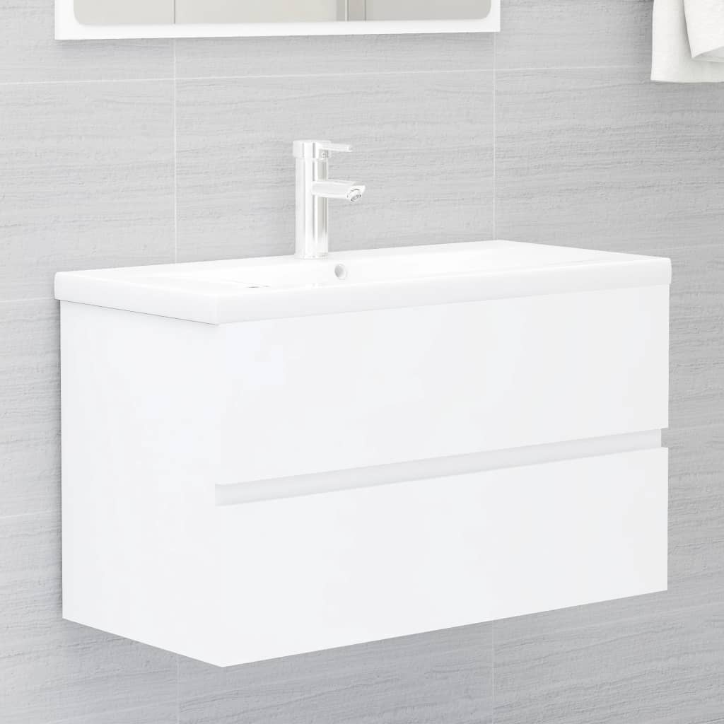 Sink Cabinet With Built-In Basin And Faucet