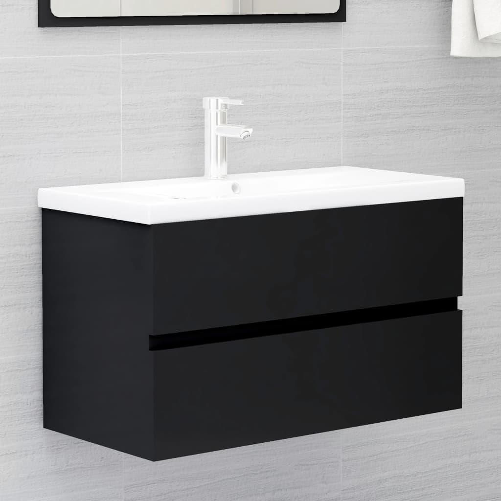 Sink Cabinet With Built-In Basin And Faucet