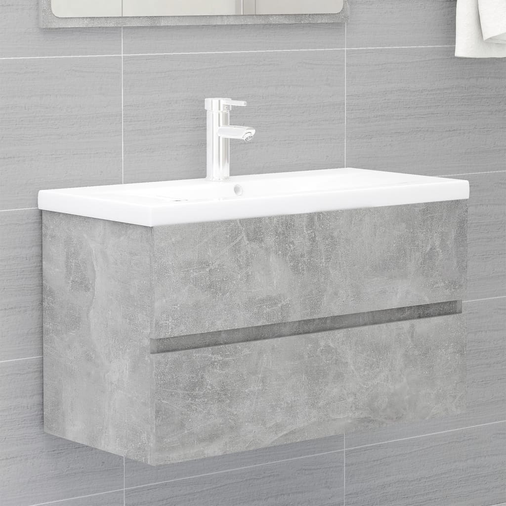 Sink Cabinet With Built-In Basin And Faucet