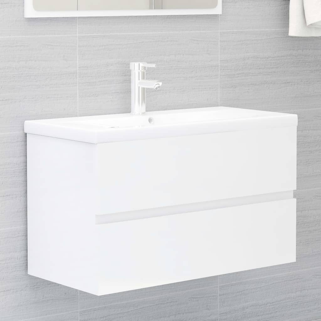 Sink Cabinet With Built-In Basin And Faucet