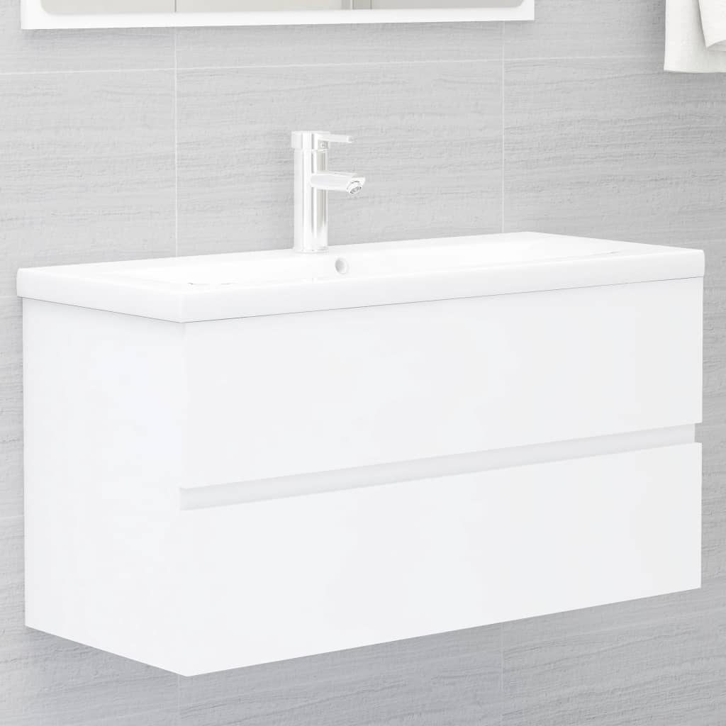Sink Cabinet With Built-In Basin And Faucet