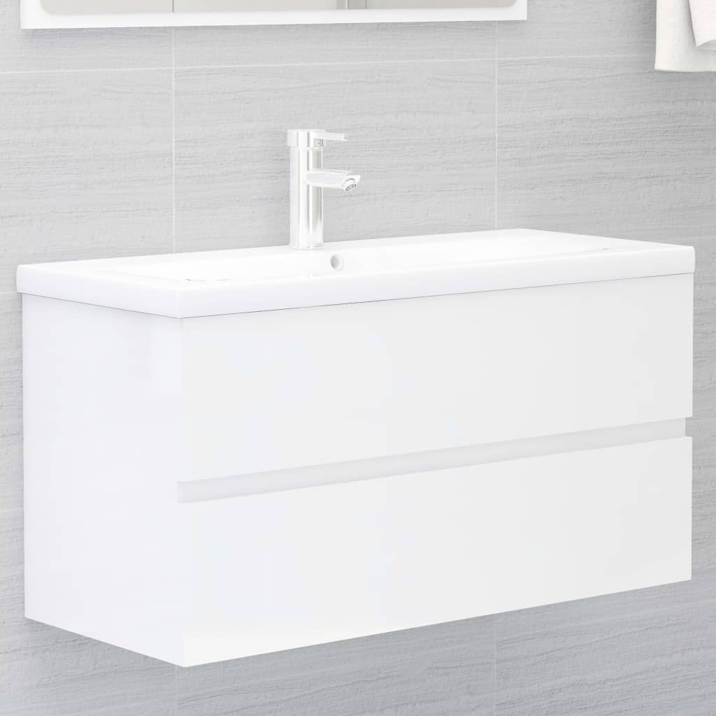 Sink Cabinet With Built-In Basin And Faucet