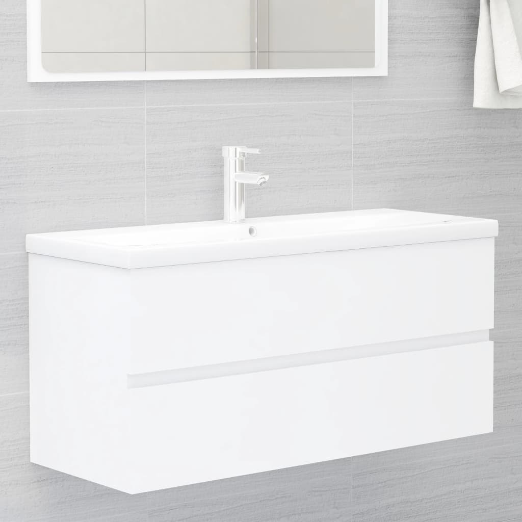 Sink Cabinet With Built-In Basin And Faucet