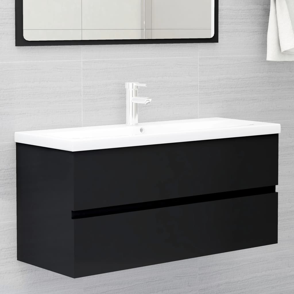 Sink Cabinet With Built-In Basin And Faucet