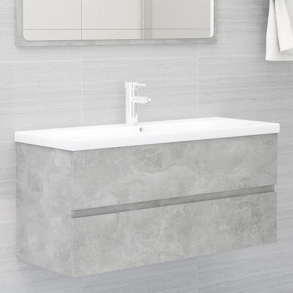 Sink Cabinet With Built-In Basin And Faucet