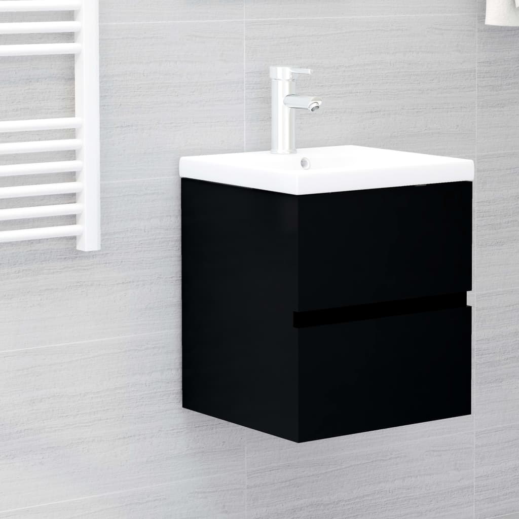 Sink Cabinet With Built-In Basin And Faucet