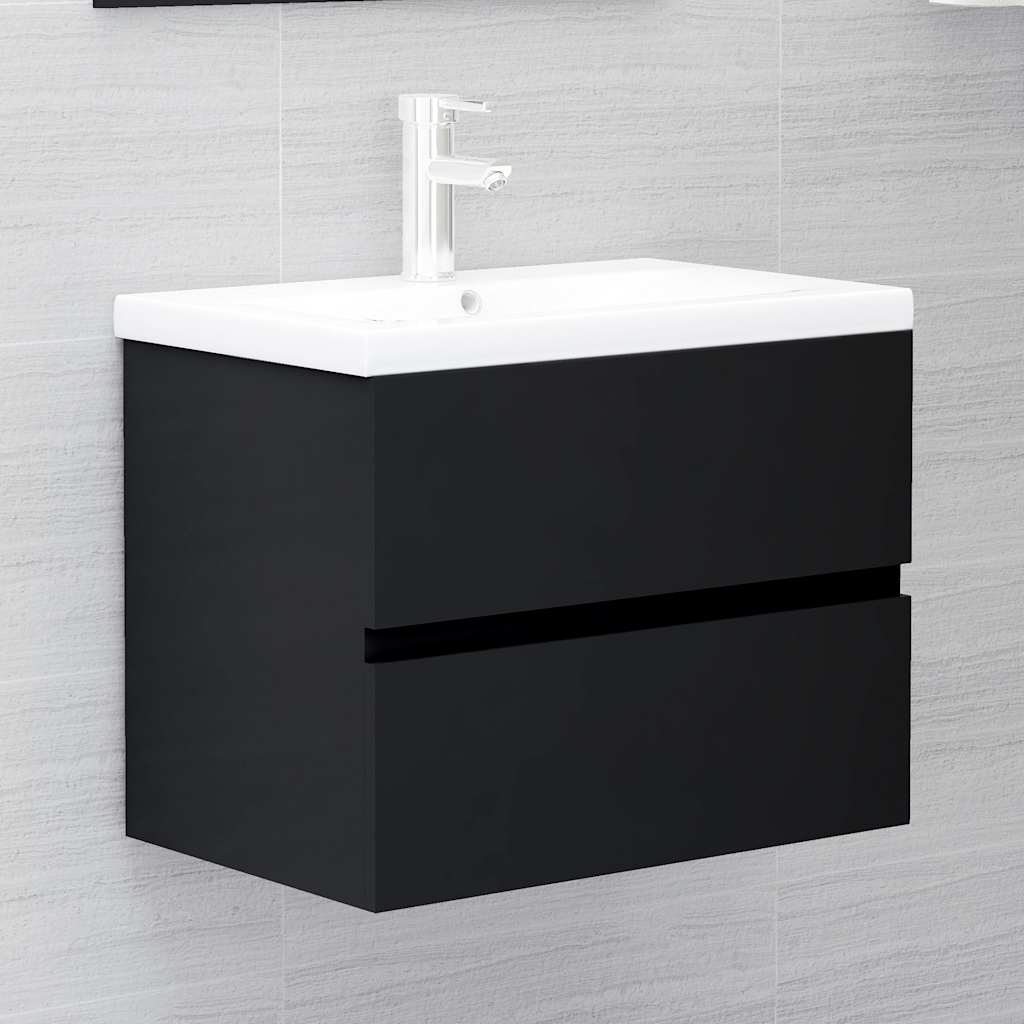 Sink Cabinet With Built-In Basin And Faucet