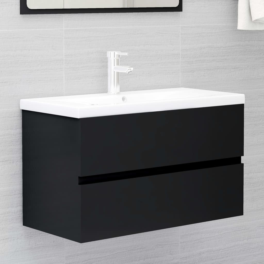 Sink Cabinet With Built-In Basin And Faucet