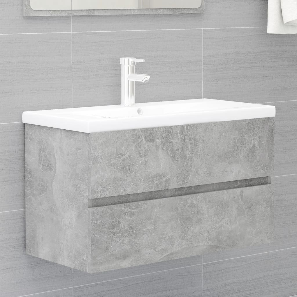 Sink Cabinet With Built-In Basin And Faucet