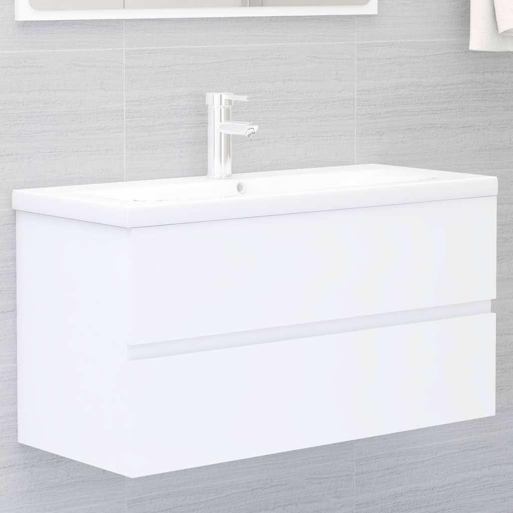 Sink Cabinet With Built-In Basin And Faucet
