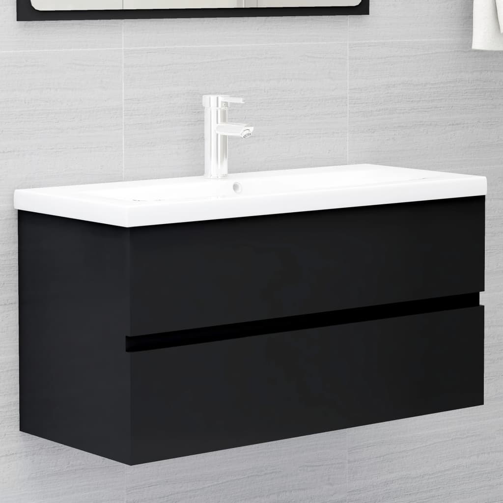 Sink Cabinet With Built-In Basin And Faucet