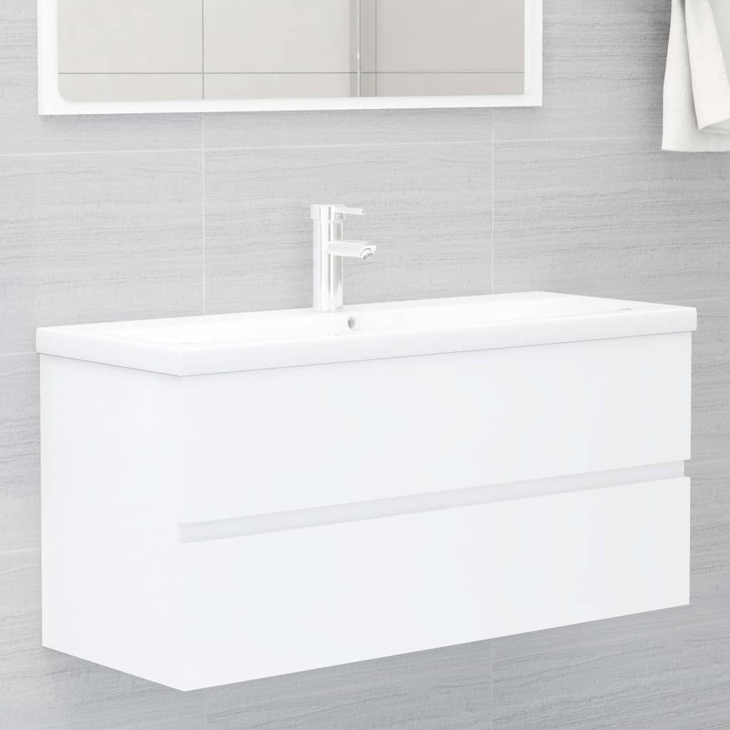 Sink Cabinet With Built-In Basin And Faucet