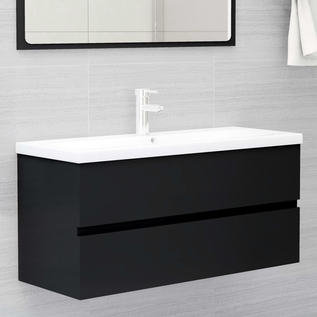 Sink Cabinet With Built-In Basin And Faucet
