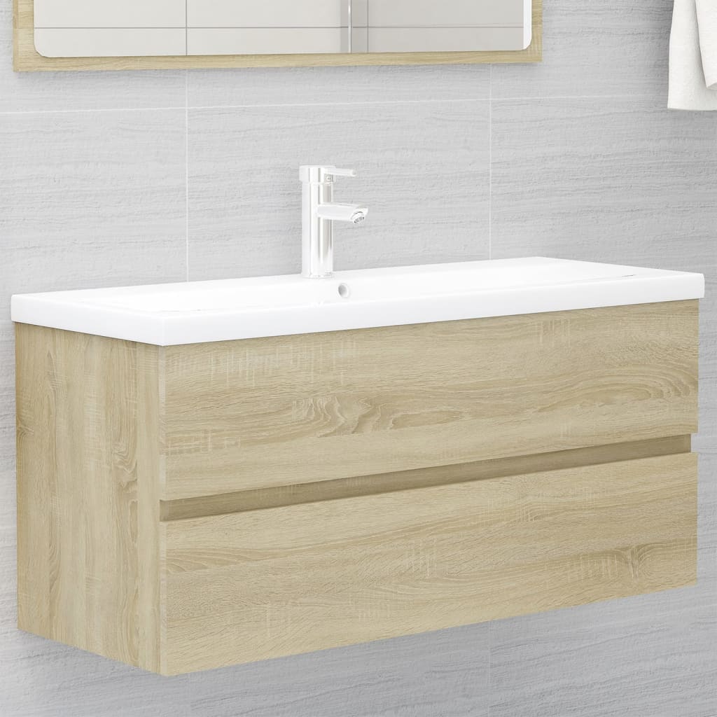 Sink Cabinet With Built-In Basin And Faucet