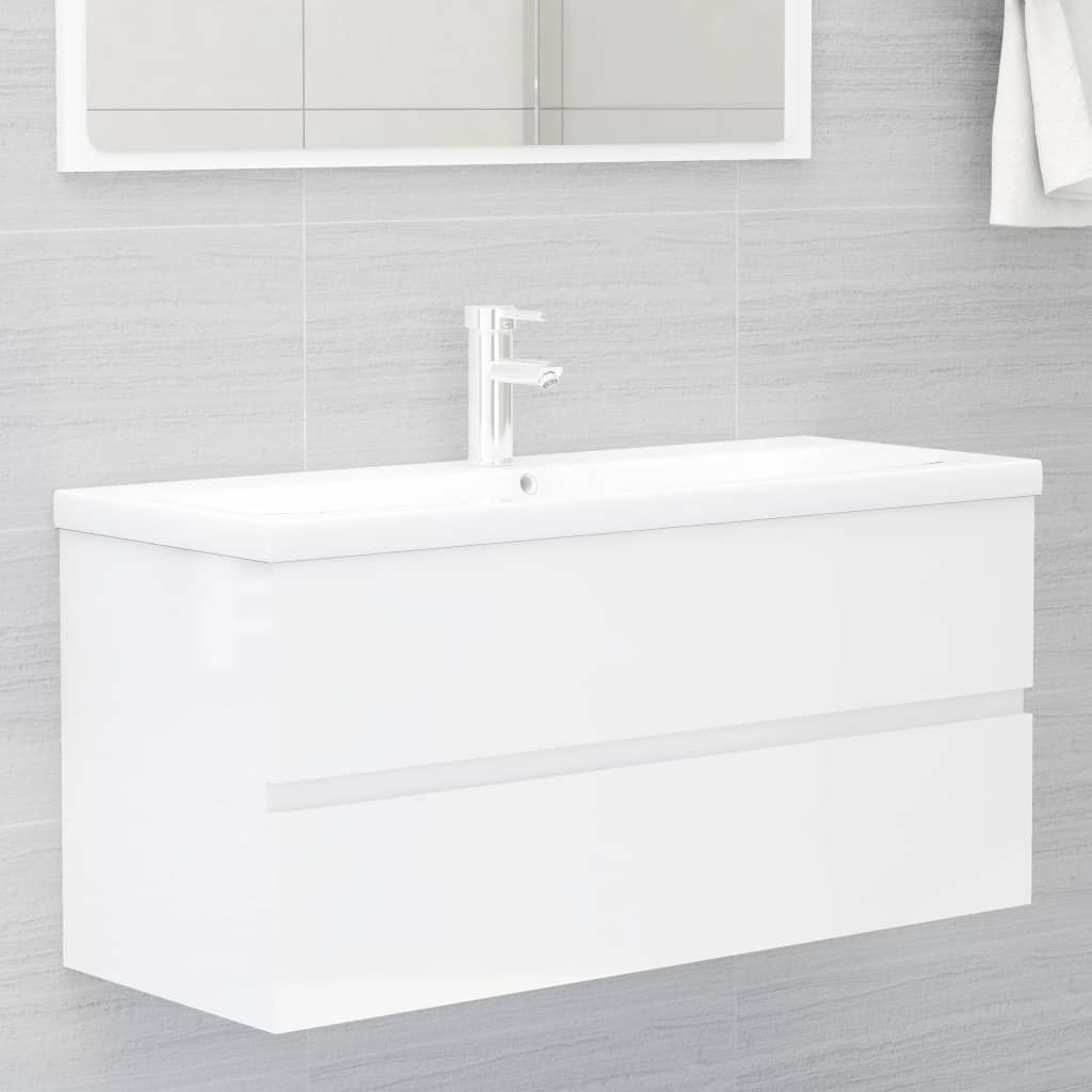 Sink Cabinet With Built-In Basin And Faucet