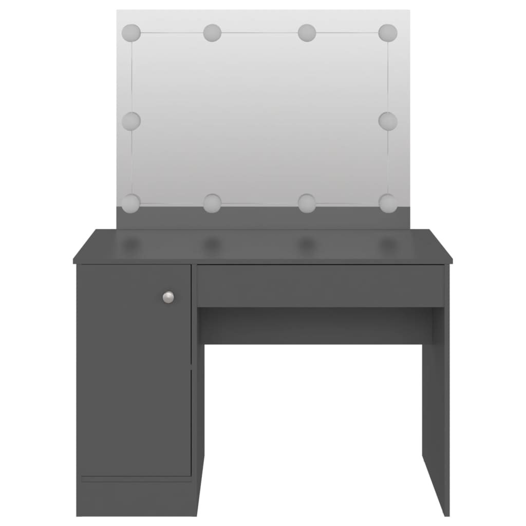 Makeup Table With Led Lights 110X55X145 Cm Mdf
