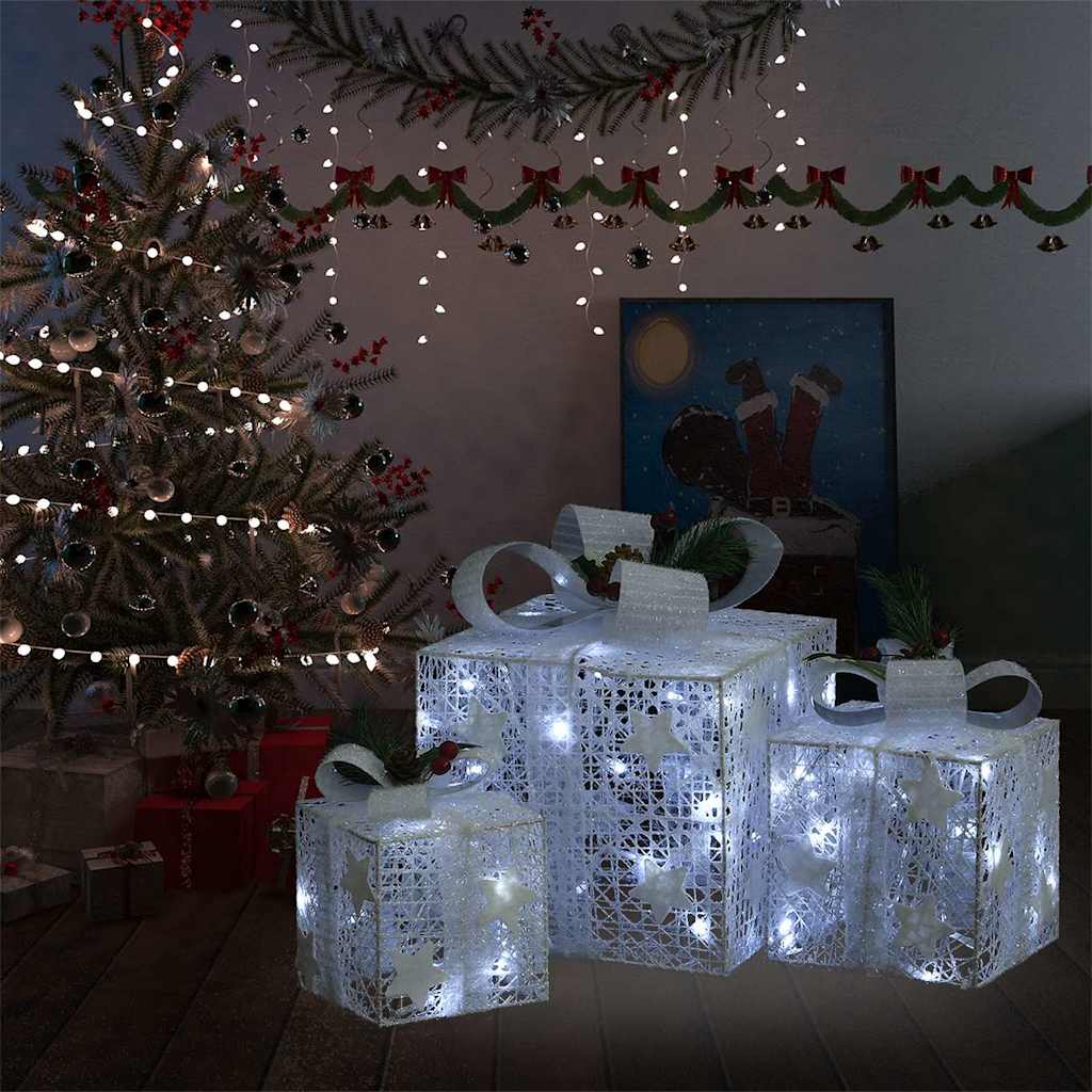 Decorative Christmas Gift Boxes 3 Pcs Outdoor Indoor