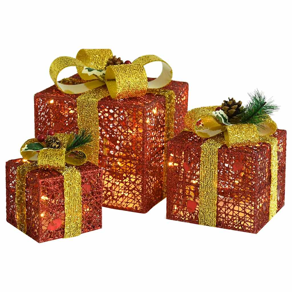 Decorative Christmas Gift Boxes 3 Pcs Outdoor Indoor