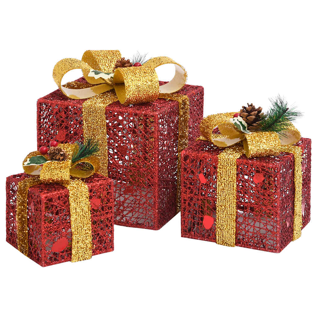 Decorative Christmas Gift Boxes 3 Pcs Outdoor Indoor