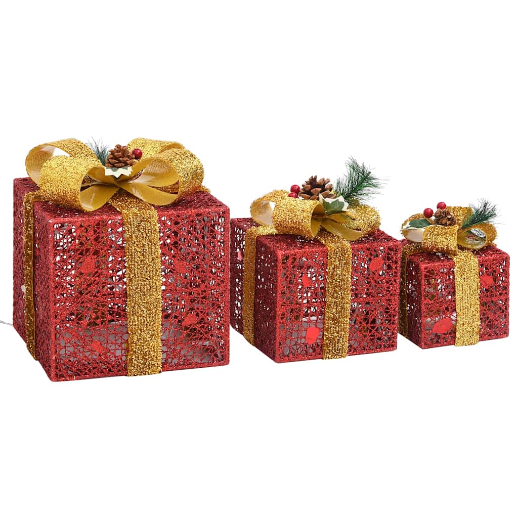 Decorative Christmas Gift Boxes 3 Pcs Outdoor Indoor