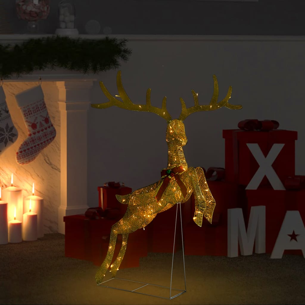 Flying Reindeer Christmas Decoration 120 Leds Cold