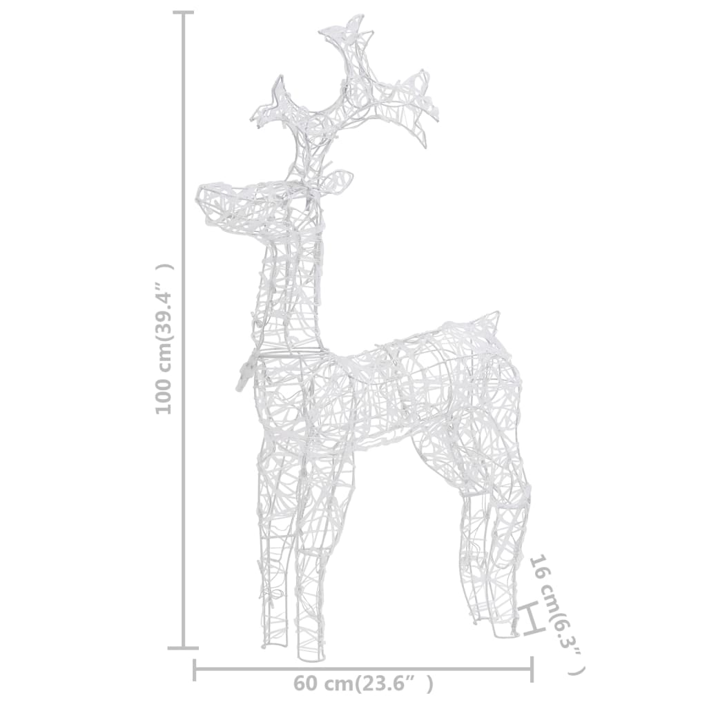 Reindeer Christmas Decoration 90 Leds Acrylic