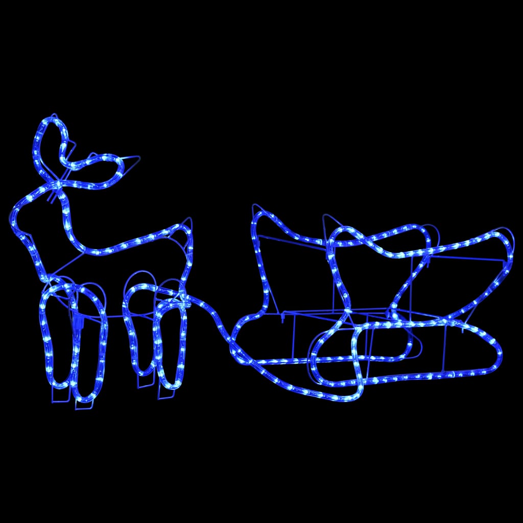 Reindeer And Sleigh Christmas Decoration Outdoor 252 Leds