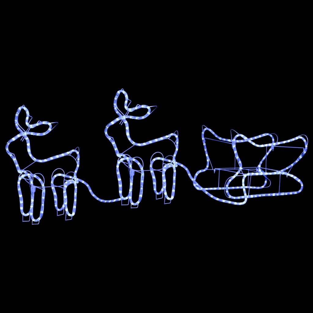 Reindeer And Sleigh Christmas Decoration Outdoor 576 Leds
