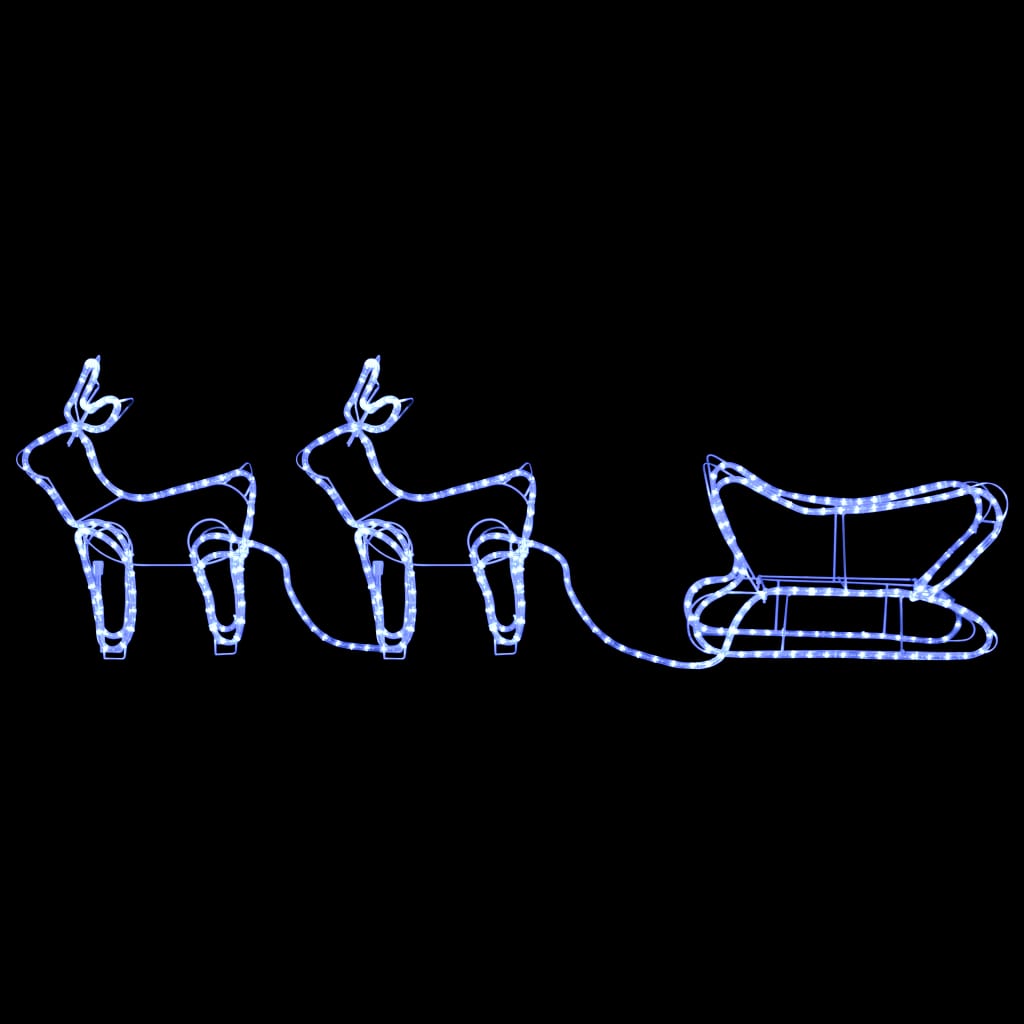Reindeer And Sleigh Christmas Decoration Outdoor 576 Leds