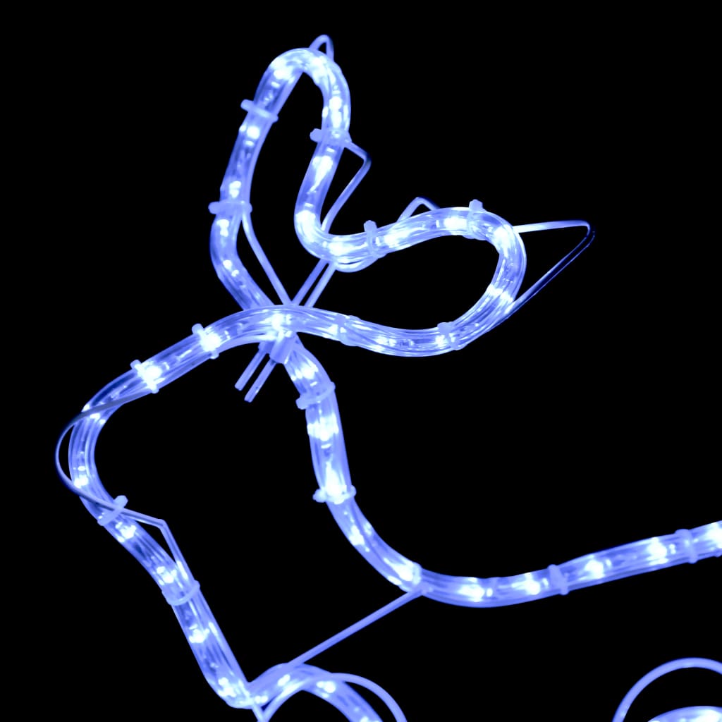 Reindeer And Sleigh Christmas Decoration Outdoor 576 Leds