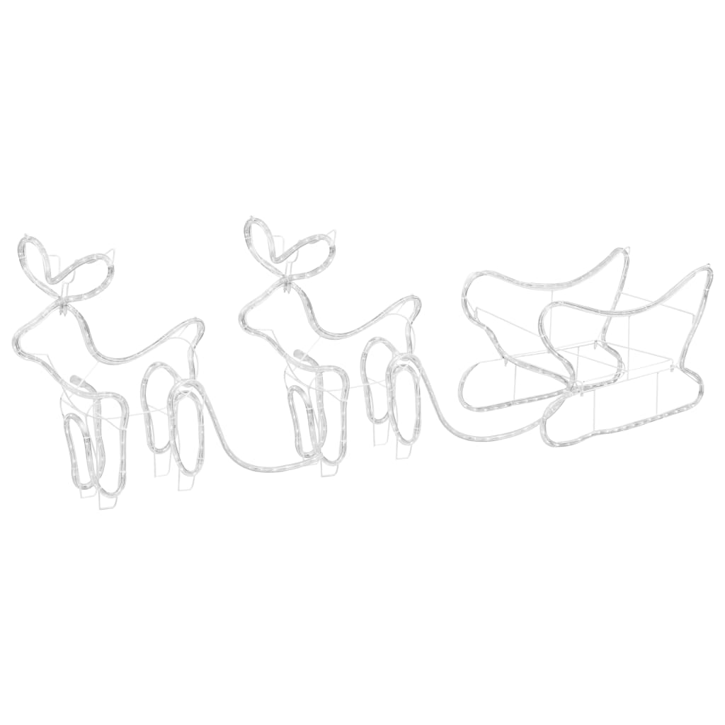 Reindeer And Sleigh Christmas Decoration Outdoor 576 Leds
