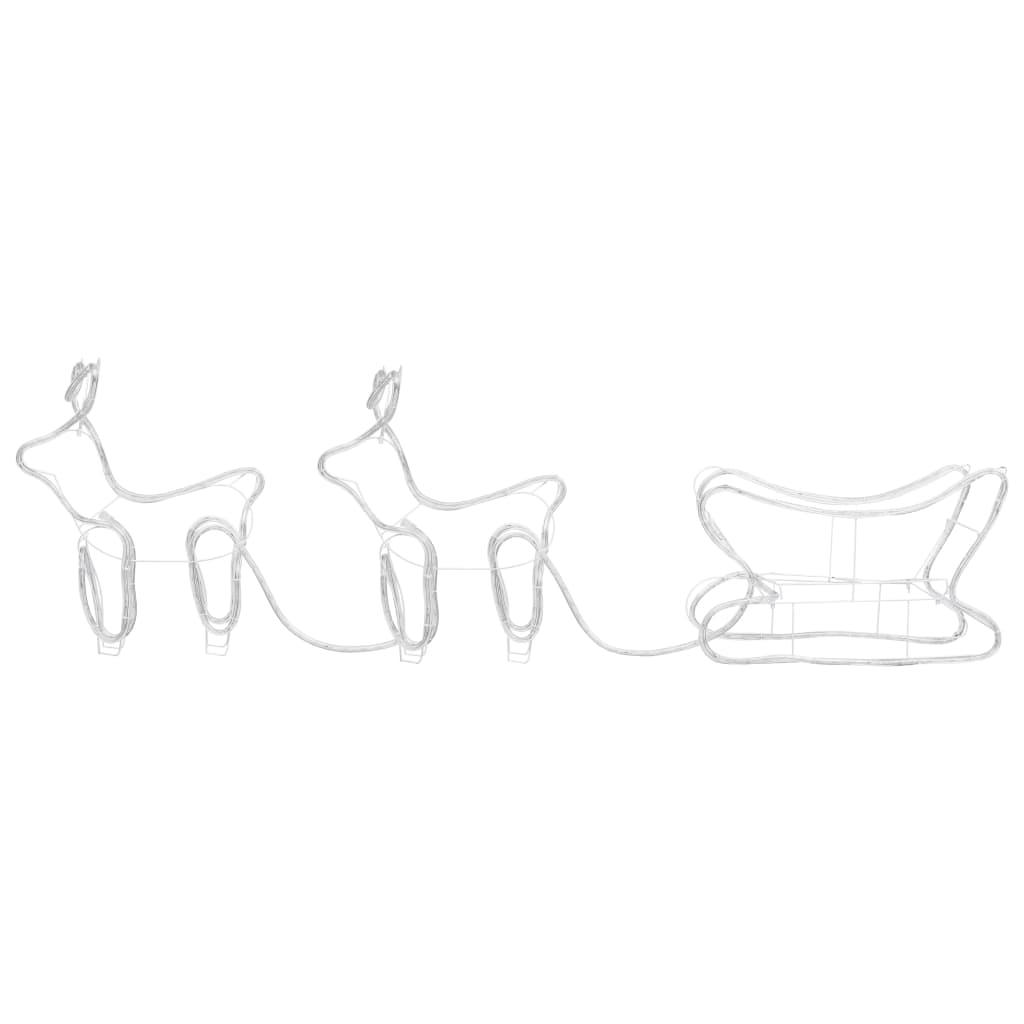 Reindeer And Sleigh Christmas Decoration Outdoor 576 Leds