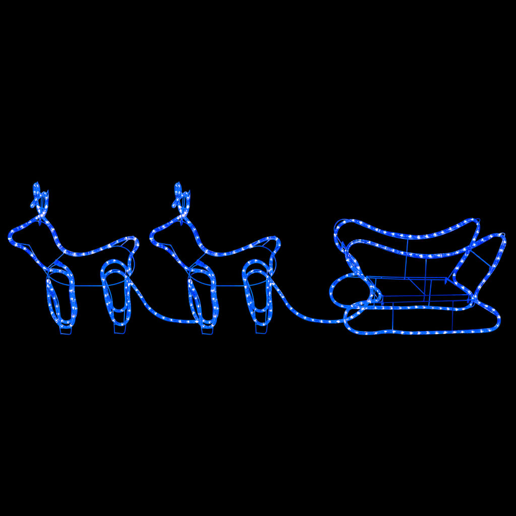 Reindeer And Sleigh Christmas Decoration Outdoor 576 Leds