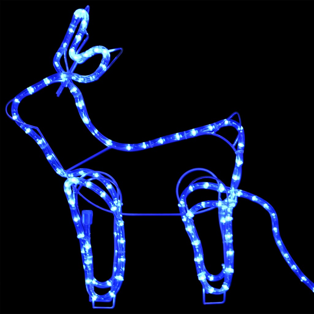 Reindeer And Sleigh Christmas Decoration Outdoor 576 Leds