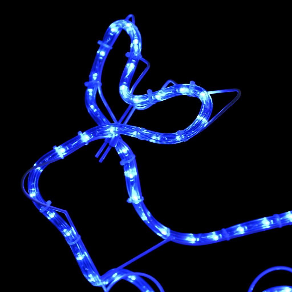 Reindeer And Sleigh Christmas Decoration Outdoor 576 Leds