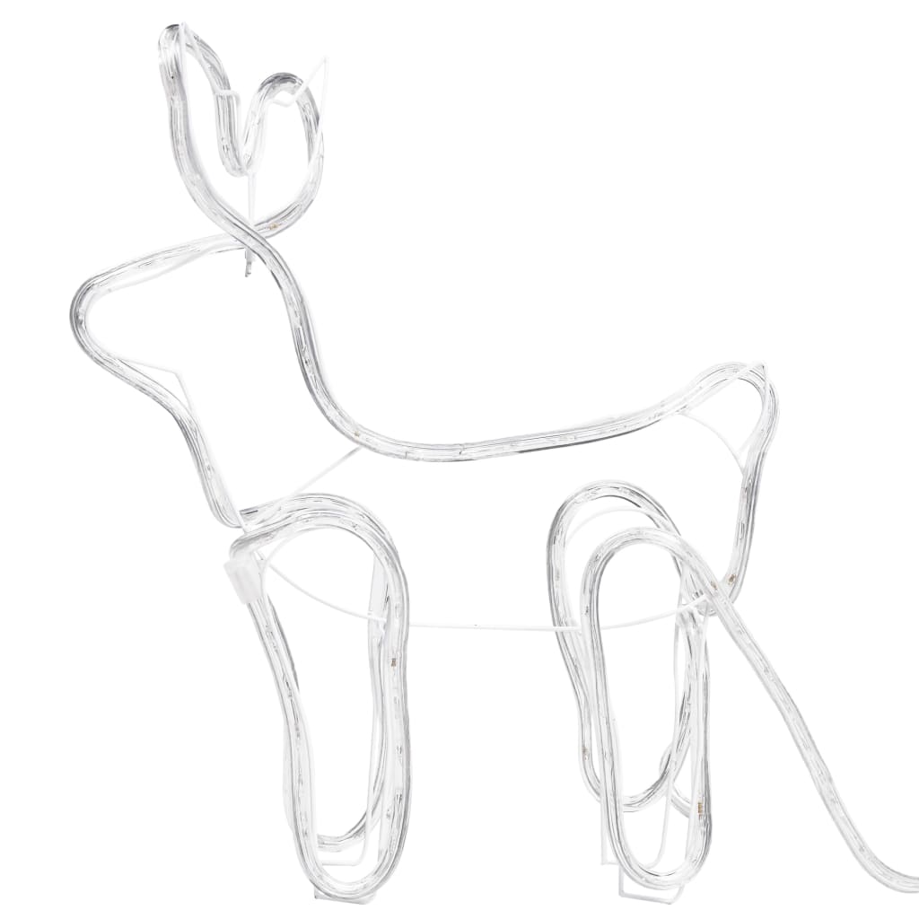 Reindeer And Sleigh Christmas Decoration Outdoor 576 Leds