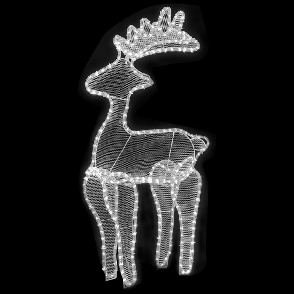 Reindeer Christmas Decoration With Mesh 306 Leds 60X24X89Cm