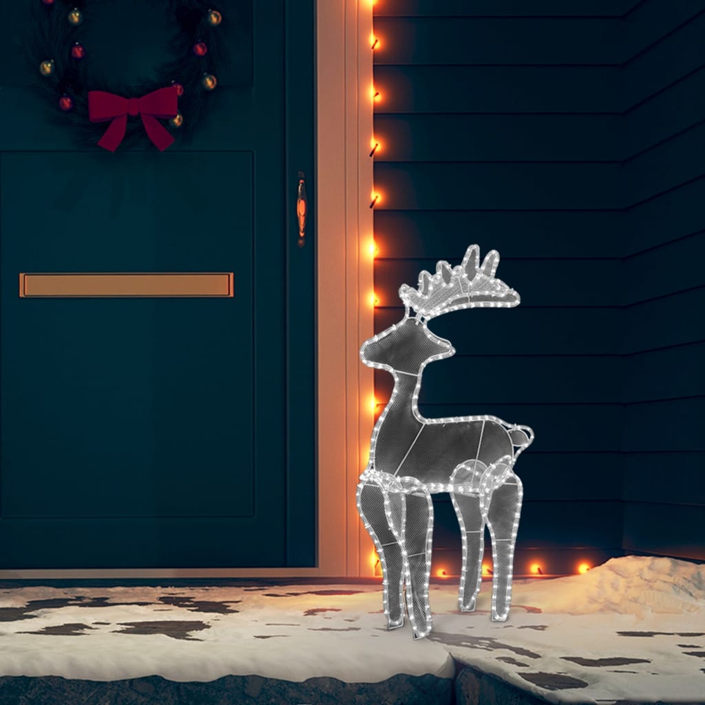 Reindeer Christmas Decoration With Mesh 306 Leds 60X24X89Cm