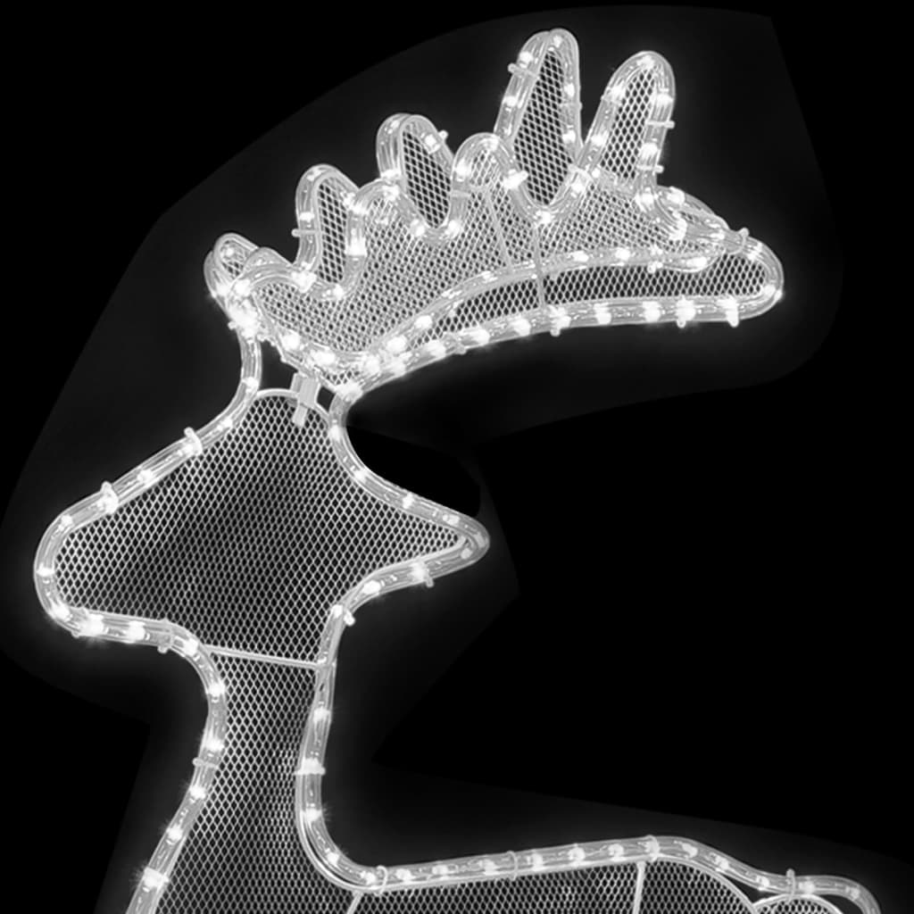 Reindeer Christmas Decoration With Mesh 306 Leds 60X24X89Cm