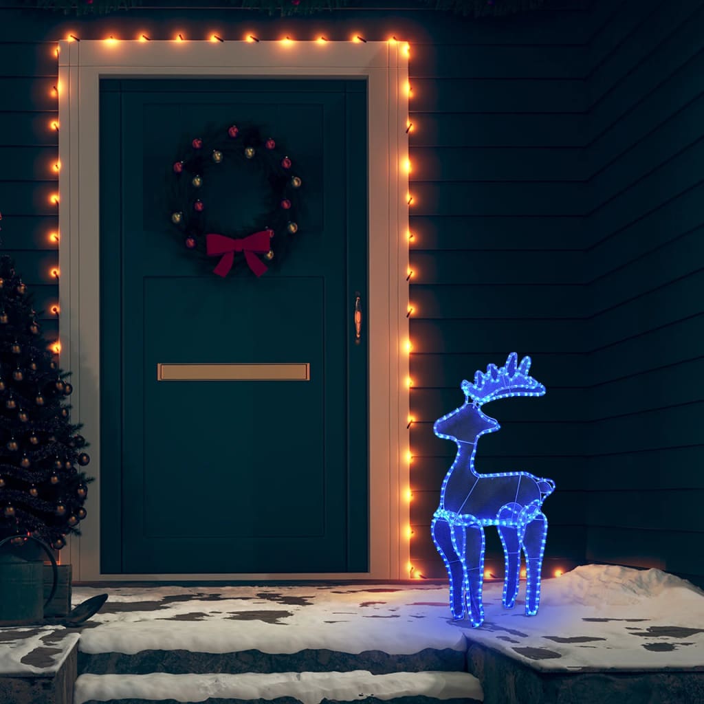 Reindeer Christmas Decoration With Mesh 306 Leds 60X24X89Cm