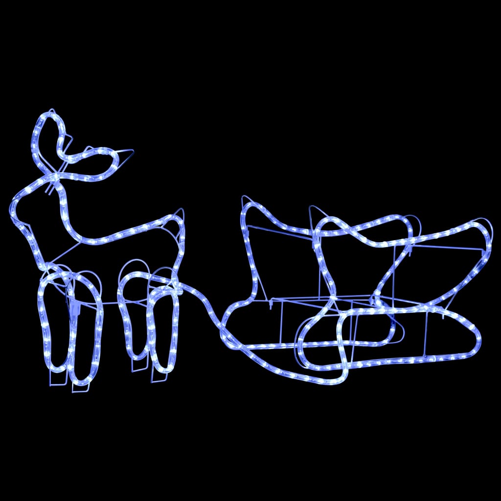 Reindeer And Sleigh Christmas Decoration Outdoor 252 Leds