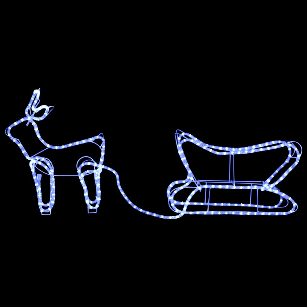Reindeer And Sleigh Christmas Decoration Outdoor 252 Leds