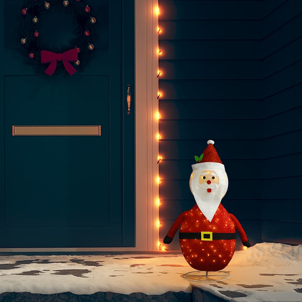 Decorative Christmas Santa Claus Figure Led Luxury Fabric 120Cm