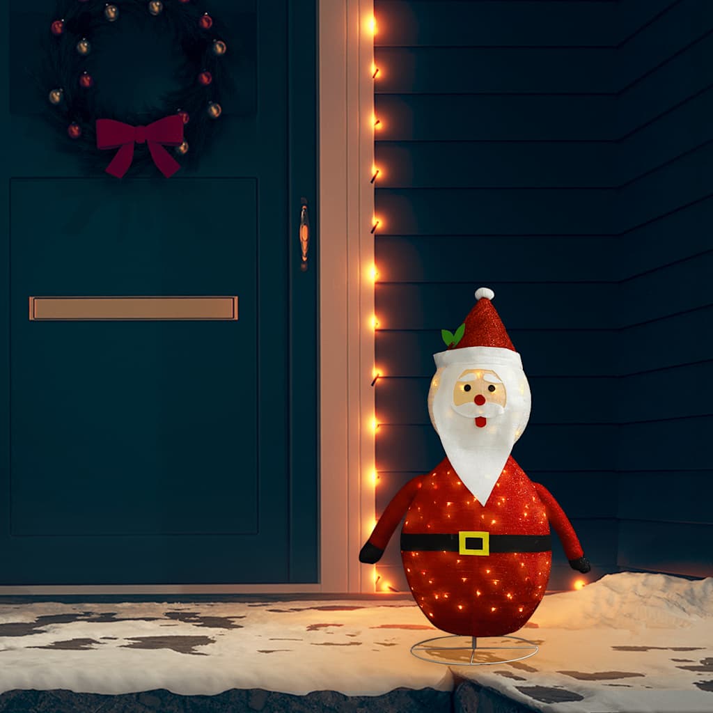 Decorative Christmas Santa Claus Figure Led Luxury Fabric 120Cm