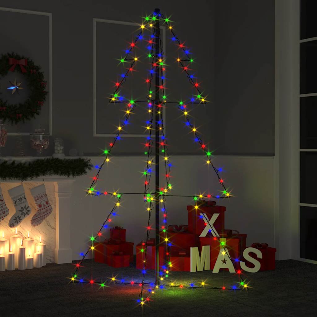 Christmas Cone Tree 200 Leds Indoor And Outdoor 98X150 Cm
