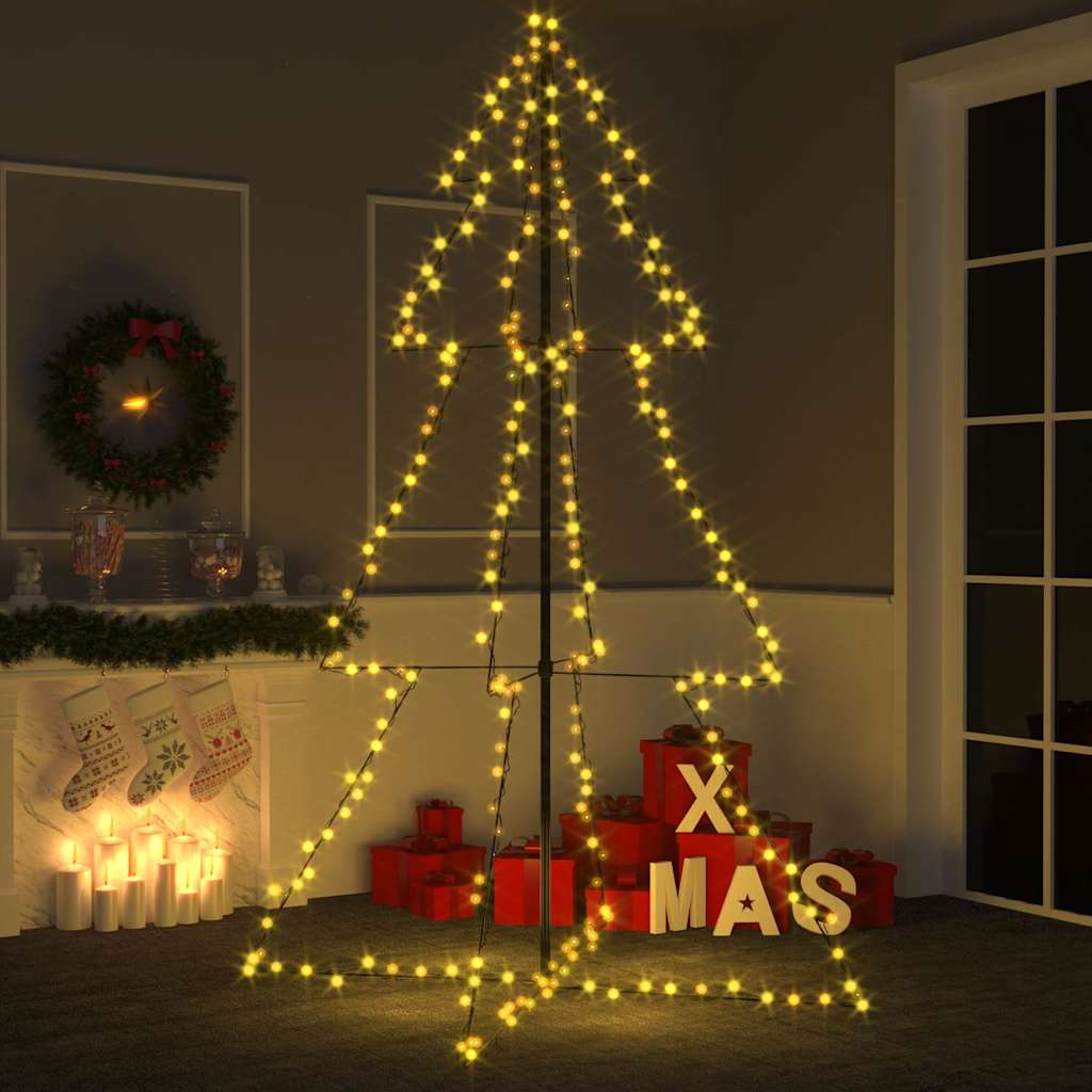 Christmas Cone Tree 200 Leds Indoor And Outdoor 98X150 Cm
