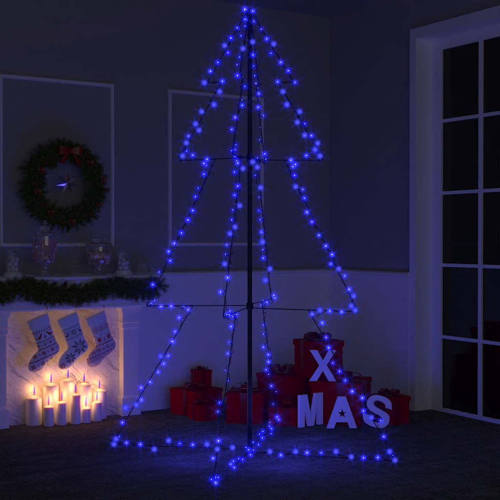 Christmas Cone Tree 200 Leds Indoor And Outdoor 98X150 Cm